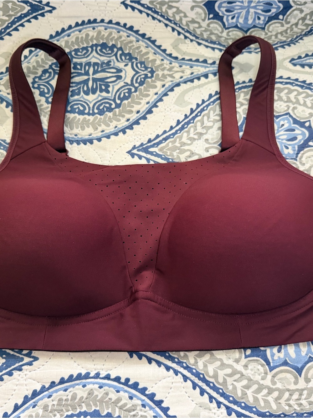 lululemon athletica Perforated Wireless Sports Bra in Deep Wine